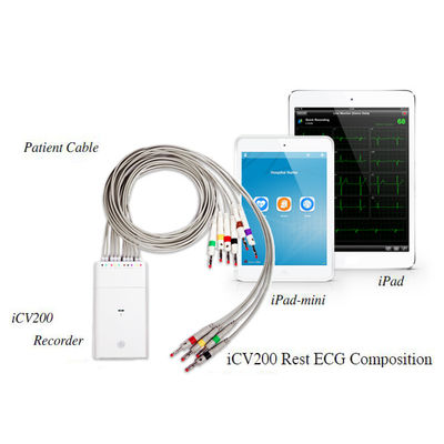Baterai IPhone IPad ABS Bluetooth 12 Lead Ecg