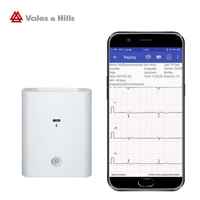 Kotak Akuisisi Kecil Putih Sistem Android Mesin EKG Beristirahat Bluetooth